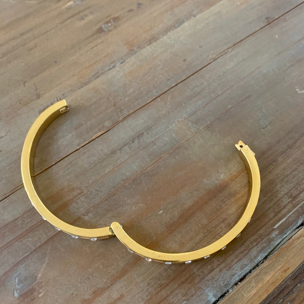 J.Crew Enamel & Rhinestone Bangle Bracelet - Picture 4 of 4
